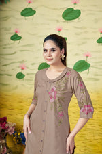 Thumbnail for Pramukh Fab Brown Color Rayon Co-ords Set - Distacart