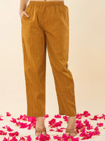 Thumbnail for Yufta Military Green Cotton Straight Kurta Dupatta Pant Set - Distacart