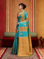 Thumbnail for Monjolika Fashion Multi Colour Handloom Silk Blend Contemporary Saree With Weaving Work - Distacart