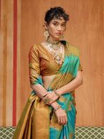 Thumbnail for Monjolika Fashion Multi Colour Handloom Silk Blend Contemporary Saree With Weaving Work - Distacart