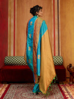 Thumbnail for Monjolika Fashion Multi Colour Handloom Silk Blend Contemporary Saree With Weaving Work - Distacart