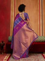 Thumbnail for Monjolika Fashion Multi Colour Handloom Silk Blend Contemporary Saree With Weaving Work - Distacart