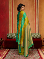 Thumbnail for Monjolika Fashion Multi Colour Handloom Silk Blend Contemporary Saree With Weaving Work - Distacart