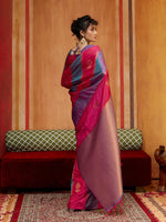 Thumbnail for Monjolika Fashion Multi Colour Handloom Silk Blend Contemporary Saree With Weaving Work - Distacart