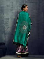 Thumbnail for Monjolika Fashion Satin Lilac Printed Casual Saree - Distacart