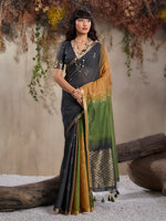 Thumbnail for Monjolika Fashion Multi Colour Viscose Cotton Weaving Contemporary Saree - Distacart