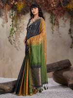 Thumbnail for Monjolika Fashion Multi Colour Viscose Cotton Weaving Contemporary Saree - Distacart
