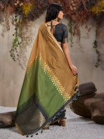 Thumbnail for Monjolika Fashion Multi Colour Viscose Cotton Weaving Contemporary Saree - Distacart