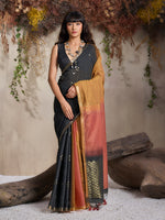 Thumbnail for Monjolika Fashion Multi Colour Viscose Cotton Weaving Contemporary Saree - Distacart