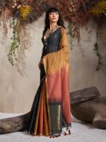 Thumbnail for Monjolika Fashion Multi Colour Viscose Cotton Weaving Contemporary Saree - Distacart