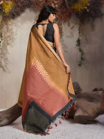 Thumbnail for Monjolika Fashion Multi Colour Viscose Cotton Weaving Contemporary Saree - Distacart