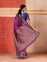 Thumbnail for Monjolika Fashion Silk Blend woven Work Magenta Saree - Distacart