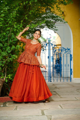 Pramukh Fab Orange Color Fendy Lehenga Choli