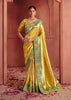 Monjolika Fashion Mustard Silk Blend Embroidered Saree - Distacart