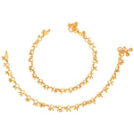 Thumbnail for AanyaCentric Gold Plated Traditional Anklets Payal - Classic and Stylish for Women and Girls - Distacart
