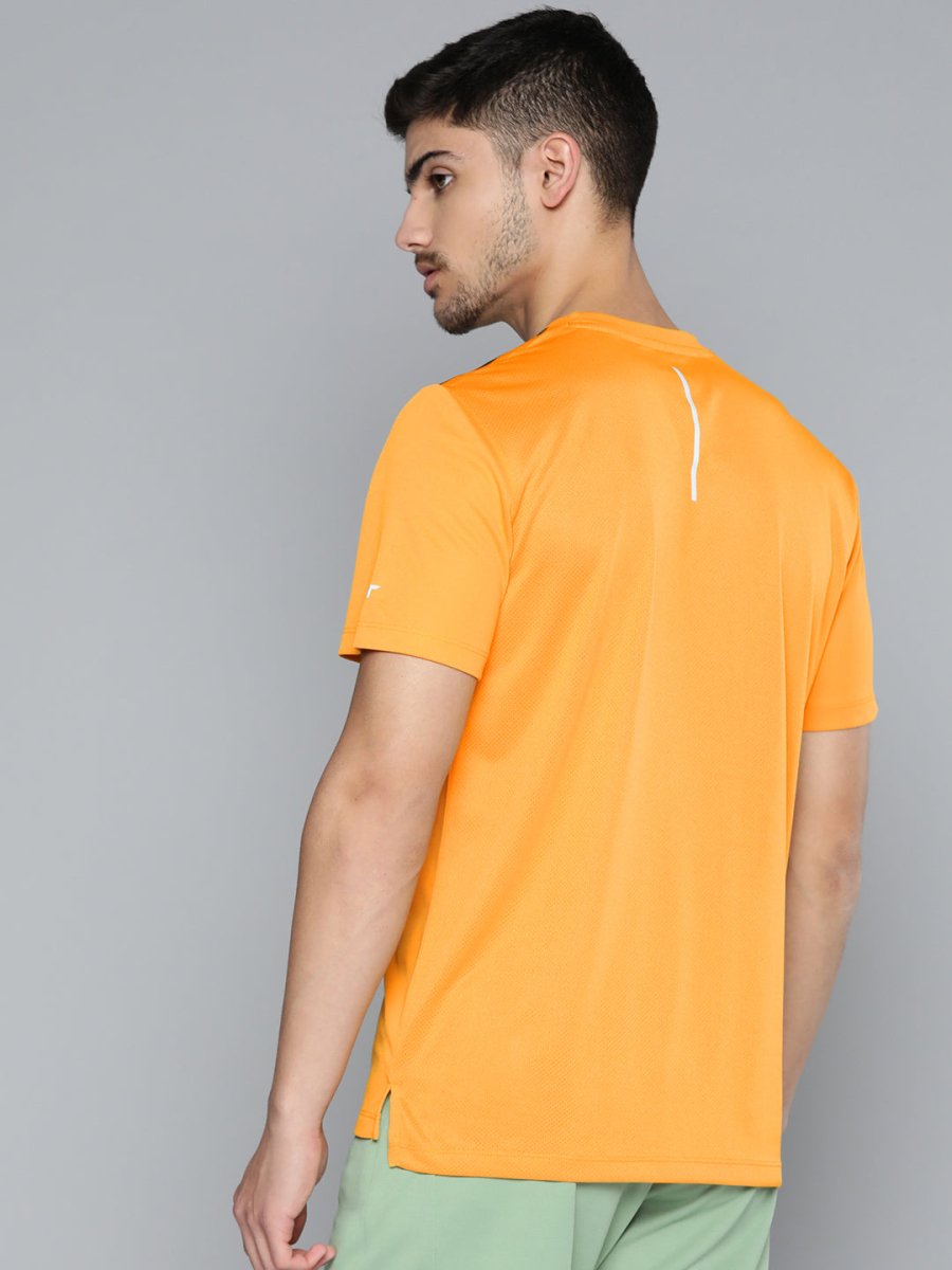 Alcis Men Typography Printed Anti Static Slim Fit Sports T-shirt - Distacart