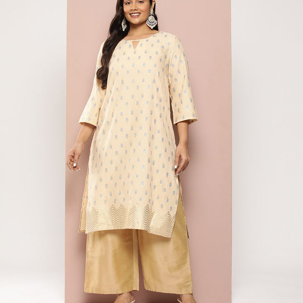 Sztori Plus Size Ethnic Motifs Printed Kurta - Distacart