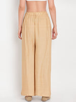 Thumbnail for TAG 7 Women Pack Of 2 Black & Beige Solid Flared Palazzos