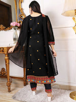 Thumbnail for Kalini Ethnic Motifs Embroidered Regular Sequinned Kurta with Trousers & Dupatta