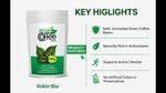Thumbnail for Vokin Biotech Organic Green Coffee Beans Unroasted Arabica Coffee Supports Weight Loss Management (500 Gram)-