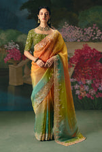 Thumbnail for Monjolika Fashion Fancy Fabric Embroidered Saree in Multicolor - Distacart