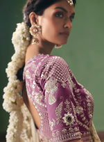 Thumbnail for Monjolika Fashion Cream Fancy Fabric Embroidered Saree - Distacart