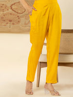 Thumbnail for Yufta Pure Oragnza Kurta Set With Pant And Dupatta Comes With Cotton Lining And Intricate Handwork