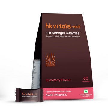HK Vitals Hair Strength Biotin Gummies - Strawberry Flavor - Dista