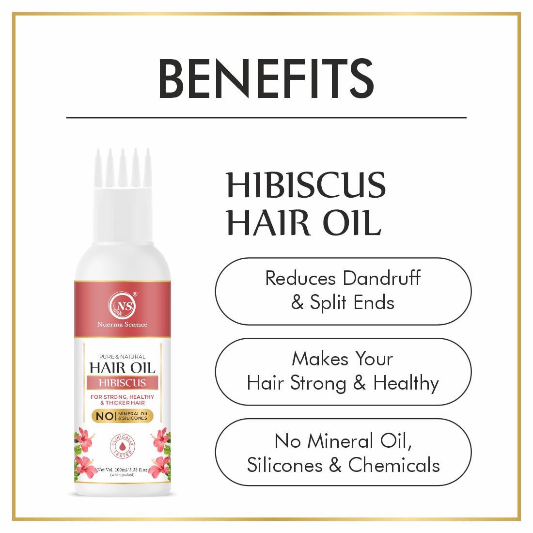 Nuerma Science Hibiscus Hair Oil for Stronger Hair - Distacart