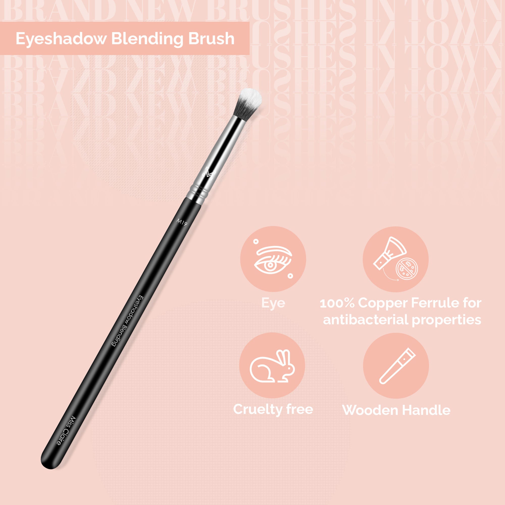 Miss Claire M19 - Eyeshadow Blending Brush - Chrome