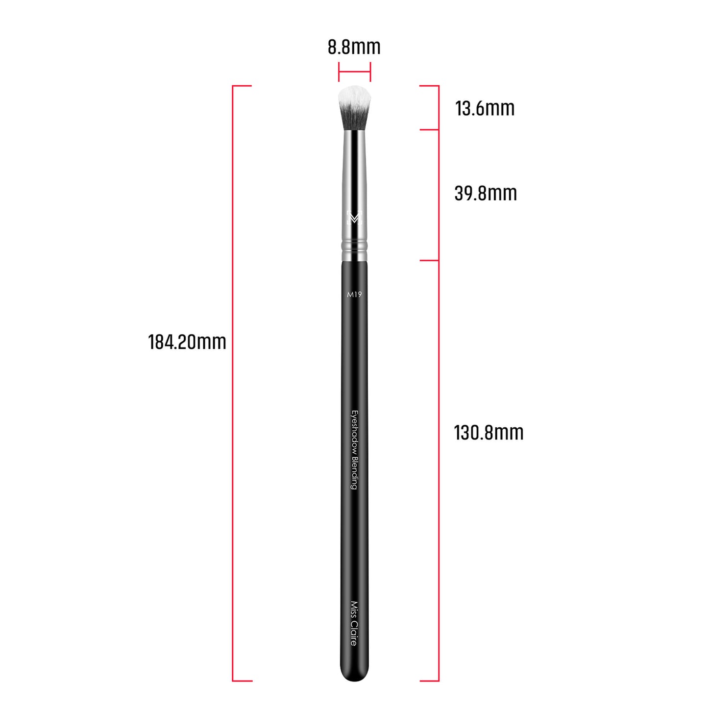 Miss Claire M19 - Eyeshadow Blending Brush - Chrome - Distacart