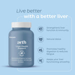 Thumbnail for Arth Liver Health Supplement | With Milk Thistle (Silymarin 600mg), CoQ10, Vitamin C & E | Helps in Fatty Liver Management & Digestion | Anti-inflammatory & Antioxidant Support | For Men & Women | 60 Veg Tablets