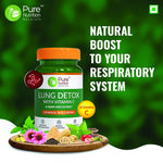 Thumbnail for Pure Nutrition Lung Detox with Vitamin C & Grape Seed Extract Veg Capsules - Distacart