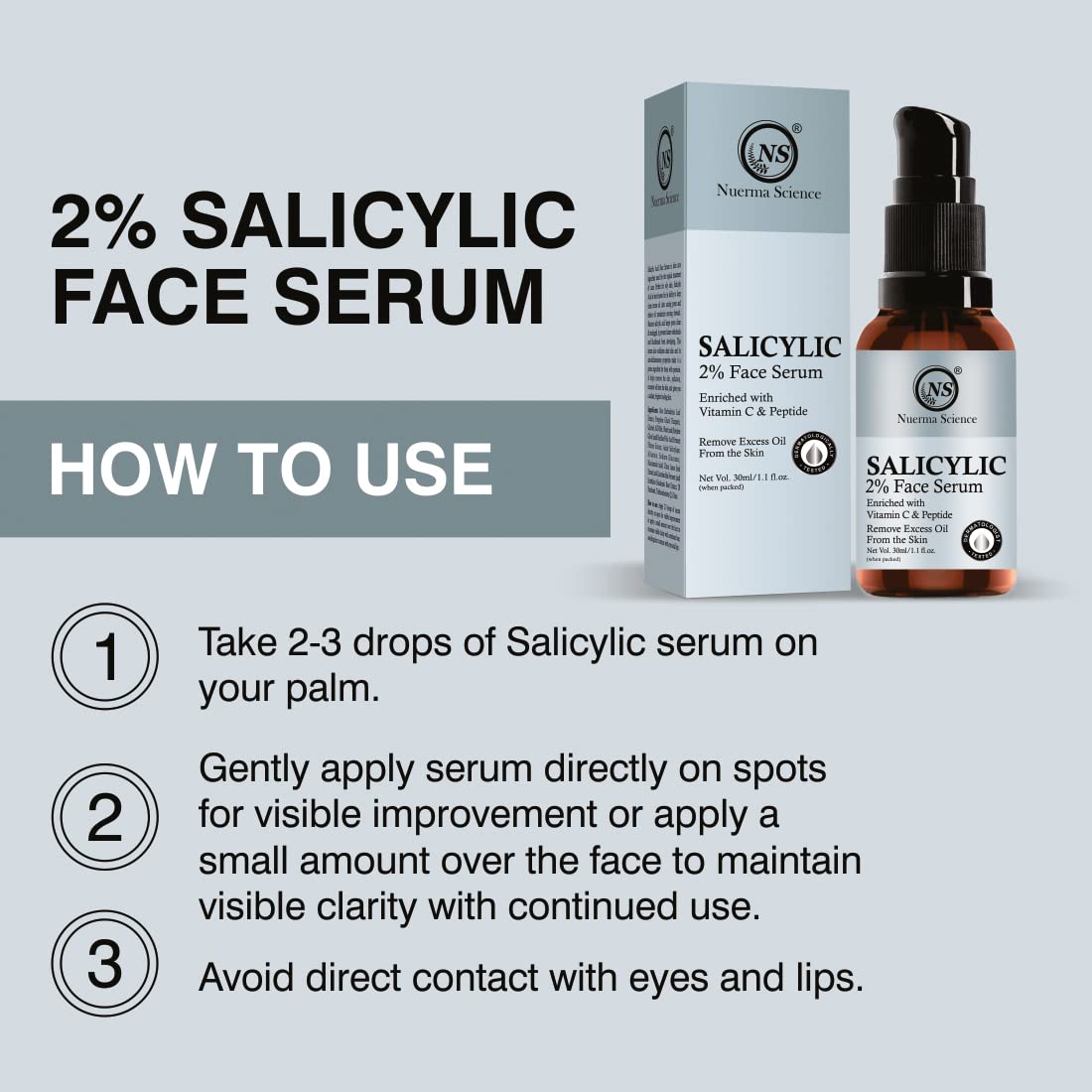Nuerma Science Salicylic Acid Face Serum | Clear, Radiant Skin