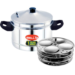Stainless Steel Idly Cooker With 4 Idly Plates - Distacart
