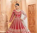 Thumbnail for Pramukh Fab Red Color Net Gown