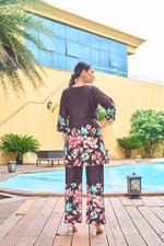 Thumbnail for Pramukh Fab Dark Brown Color Cotton Co-ord Set - Distacart