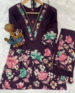 Thumbnail for Pramukh Fab Purple Color Cotton Co-ord Set - Distacart