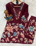 Thumbnail for Pramukh Fab Maroon Color Cotton Co-ord Set - Distacart