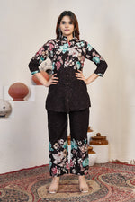 Thumbnail for Pramukh Fab Dark Brown Color Cotton Co-ord Set - Distacart