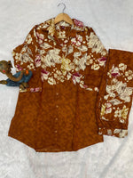 Thumbnail for Pramukh Fab Mustard Color Cotton Co-ord Set - Distacart