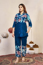 Thumbnail for Pramukh Fab Teal Color Cotton Co-ord Set - Distacart