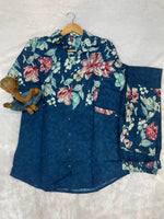 Thumbnail for Pramukh Fab Teal Color Cotton Co-ord Set - Distacart