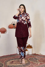 Thumbnail for Pramukh Fab Maroon Color Cotton Co-ord Set - Distacart