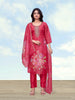 Monjolika Fashion Pink Simar Kurta Set With Floral Print - Dista
