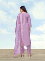 Thumbnail for Monjolika Fashion Lavender Roman Simar Embroidered Kurta Set - Dista