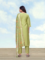Thumbnail for Monjolika Fashion Olive Roman Simar Embroidered Kurta Set - Dista