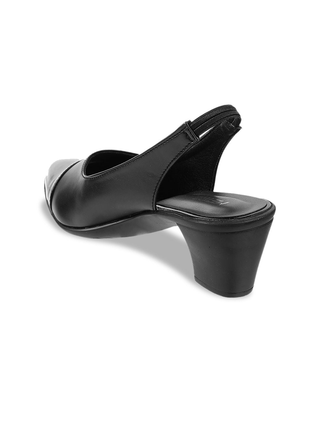 Metro Women Black Block Mules