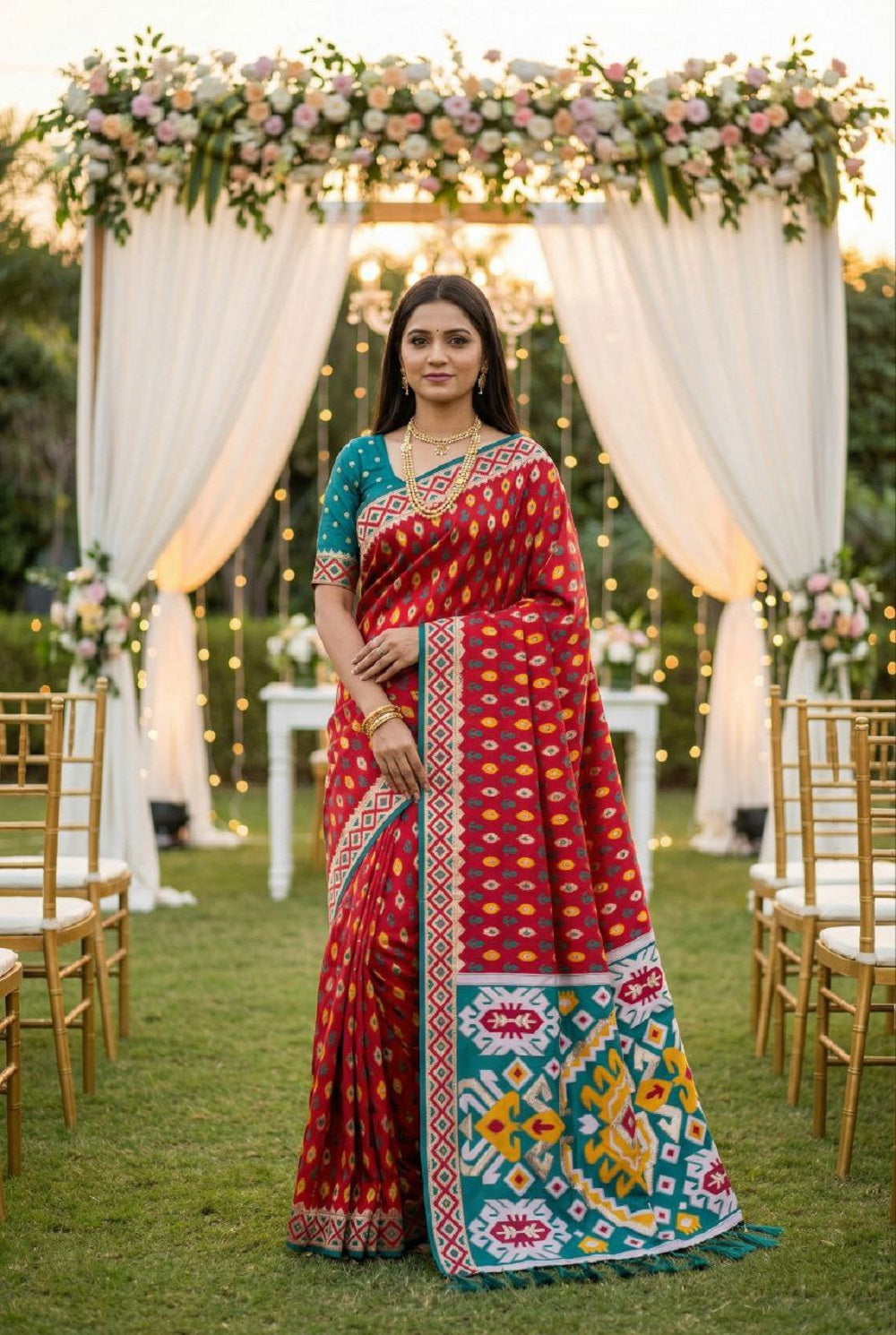 Mameraa Sarees Pink Soft Saree With Zari Weaving Meenakari Rich Pallu And Unique Ikkat Border-Pink - Dista
