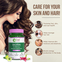 Thumbnail for Pure Nutrition Biotin 10,000mcg from Natural Sesbania Extract Veg Tablets - Distacart